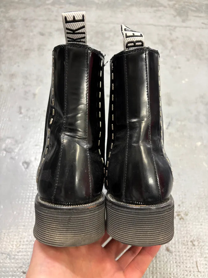 2000s Dirk Bikkembergs Black Leather Ankle Boots sZucbrS 5