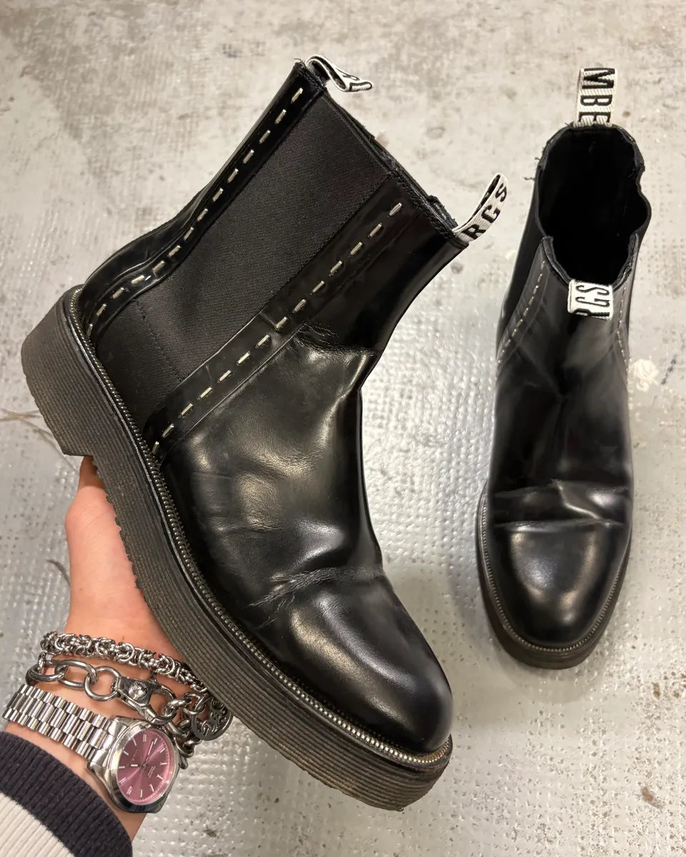 2000s Dirk Bikkembergs Black Leather Ankle Boots sZucbrS 0