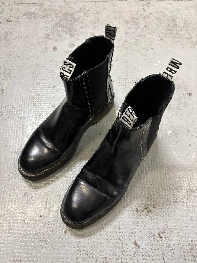 2000s Dirk Bikkembergs Black Leather Ankle Boots sZucbrS 1