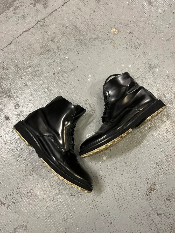 2000s Dirk Bikkembergs Black Leather Class Boots SzmNBrl 3