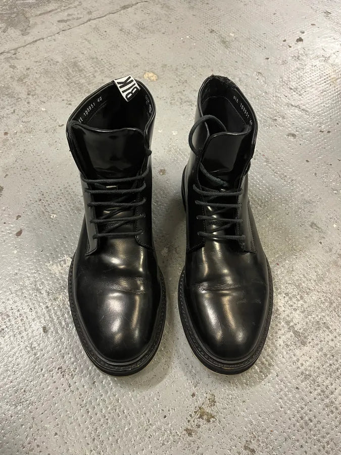 2000s Dirk Bikkembergs Black Leather Class Boots SzmNBrl 1