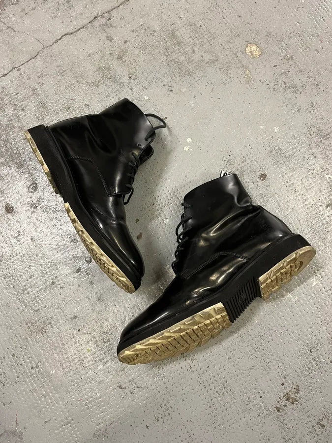 2000s Dirk Bikkembergs Black Leather Class Boots SzmNBrl 2