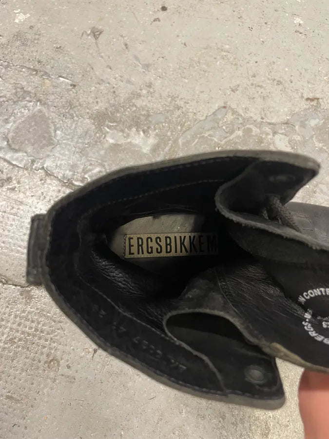 2000s Dirk Bikkembergs Black Leather High Boots (41eu/us8) MrpLPuD 10