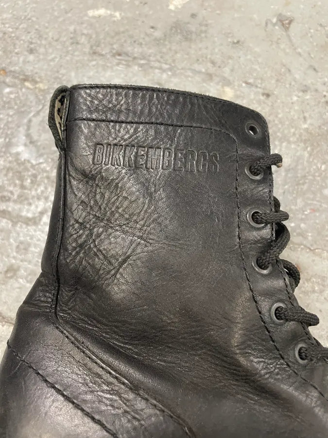 2000s Dirk Bikkembergs Black Leather High Boots MrpLPuD 8