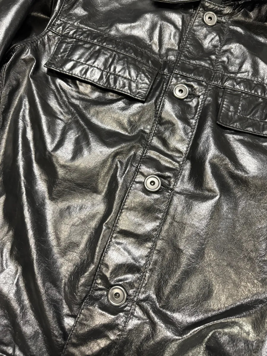 2000s Dirk Bikkembergs Black Leather Jacket (M) UwfMLEV 2