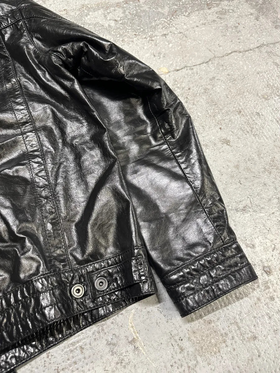 2000s Dirk Bikkembergs Black Leather Jacket (M) UwfMLEV 9