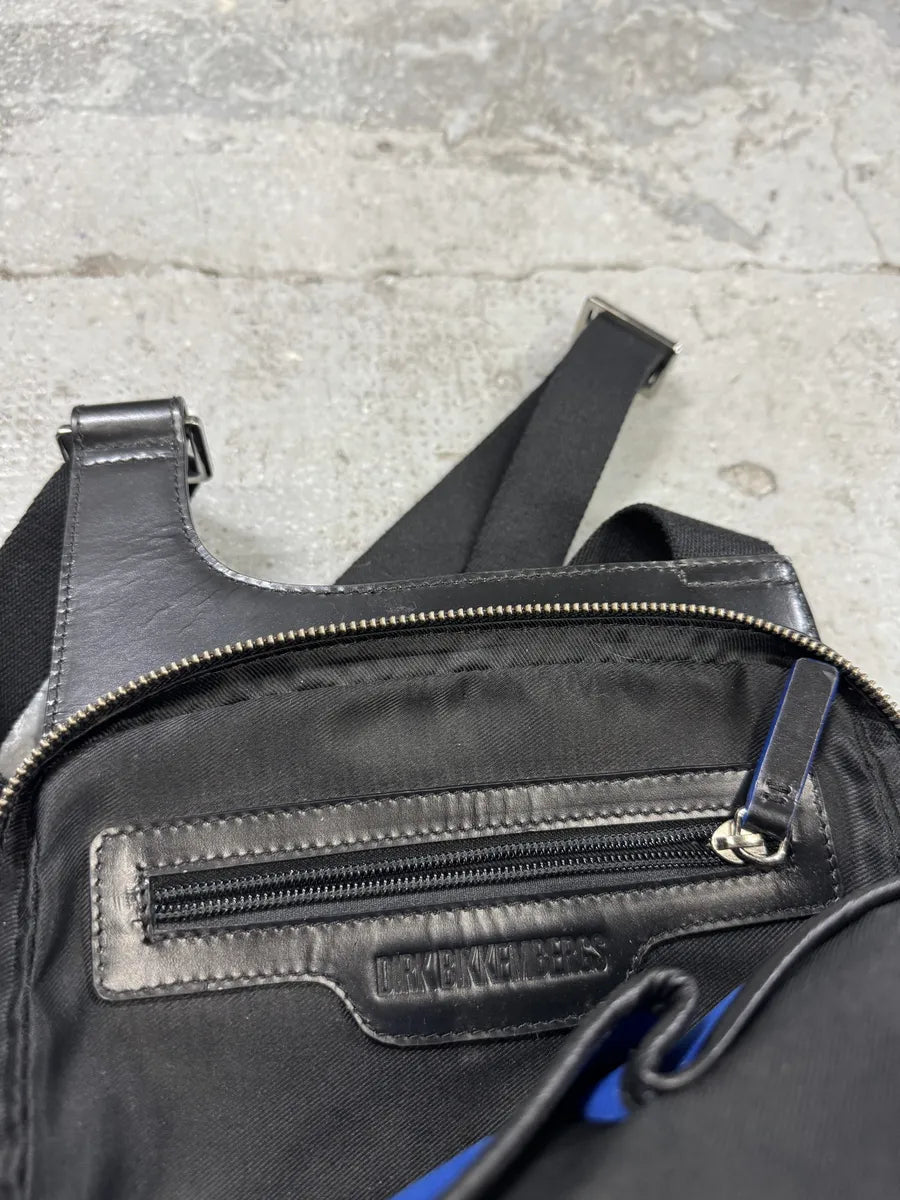 2000s Dirk Bikkembergs Black Leather Shoulder Bag (OS) TqwWZQM 7