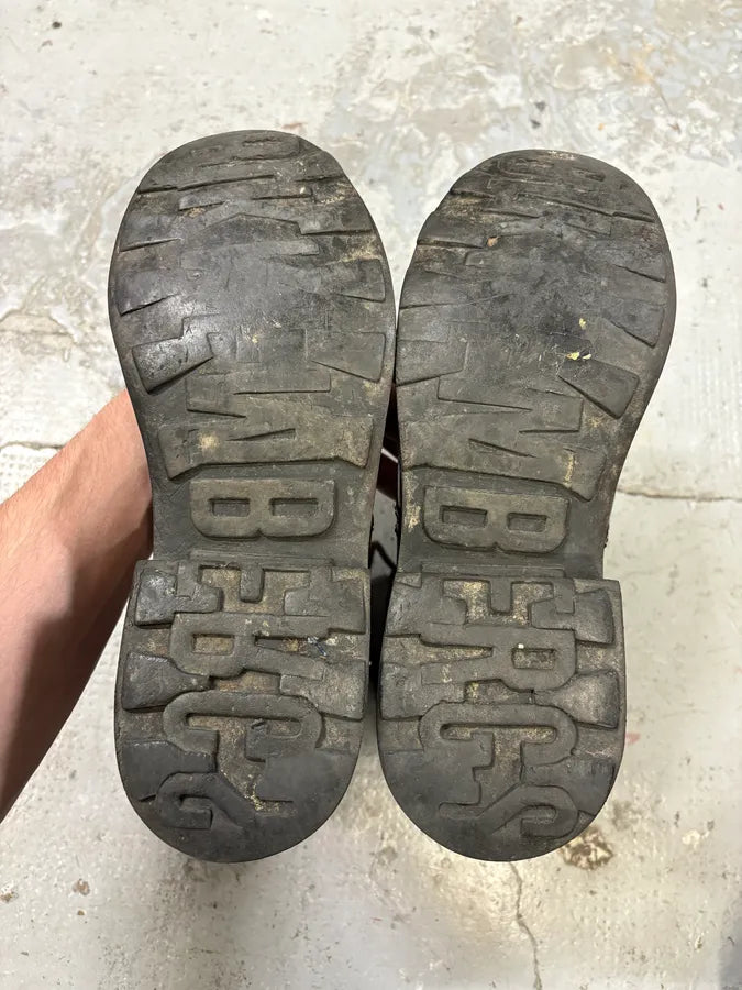 2000s Dirk Bikkembergs Brown Eroded Leather Combat Boots (44eu/us10) KNJmVXZ 8