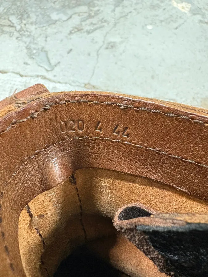 2000s Dirk Bikkembergs Brown Eroded Leather Combat Boots (44eu/us10) KNJmVXZ 9