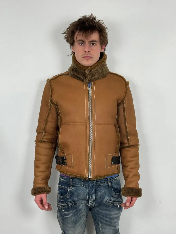 2000s Dirk Bikkembergs Brown Shearling Leather Jacket – Dolce Vita Hub 2000s Dirk Bikkembergs Brown Shearling Leather Jacket – Dolce Vita Hub