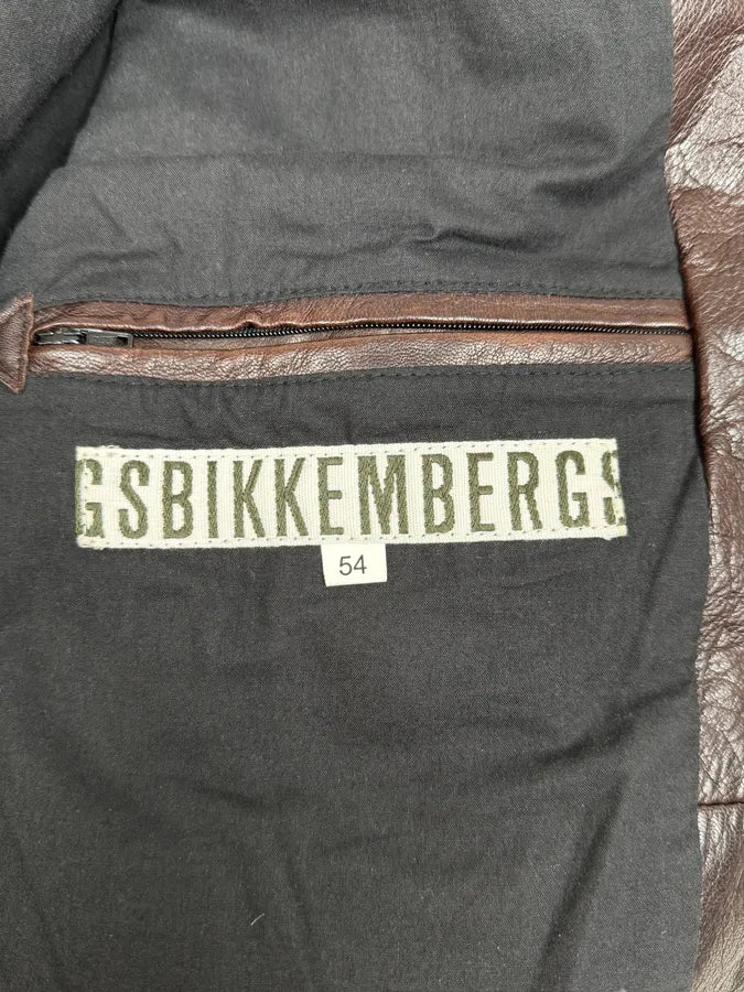 2000s Dirk Bikkembergs Brown Military Leather Jacket MCfnRgY 8