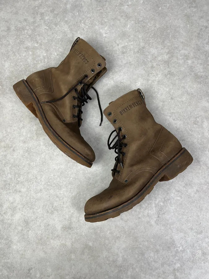 2000s Dirk Bikkembergs Brown Suede Leather Boots KgoRsvN 2