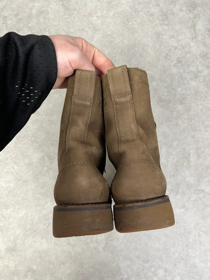 2000s Dirk Bikkembergs Brown Suede Leather Boots KgoRsvN 4