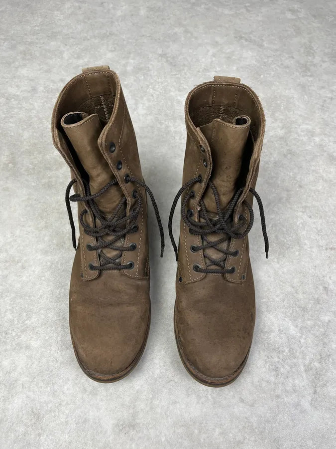 2000s Dirk Bikkembergs Brown Suede Leather Boots KgoRsvN 1