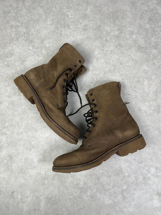 2000s Dirk Bikkembergs Brown Suede Leather Boots KgoRsvN 5