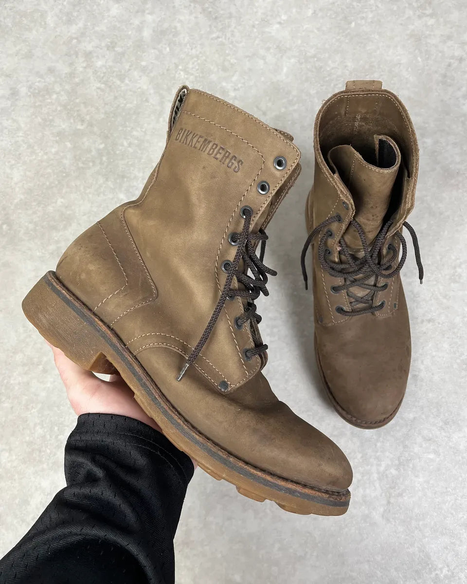 2000s Dirk Bikkembergs Brown Suede Leather Boots KgoRsvN 0