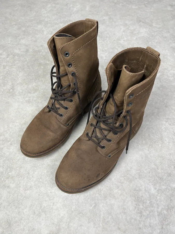 2000s Dirk Bikkembergs Brown Suede Leather Boots KgoRsvN 3