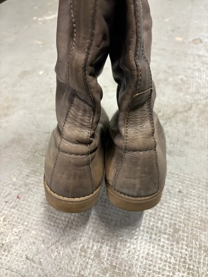 2000s Dirk Bikkembergs Grey Ankle Eroded Boots iBmOmPo 5