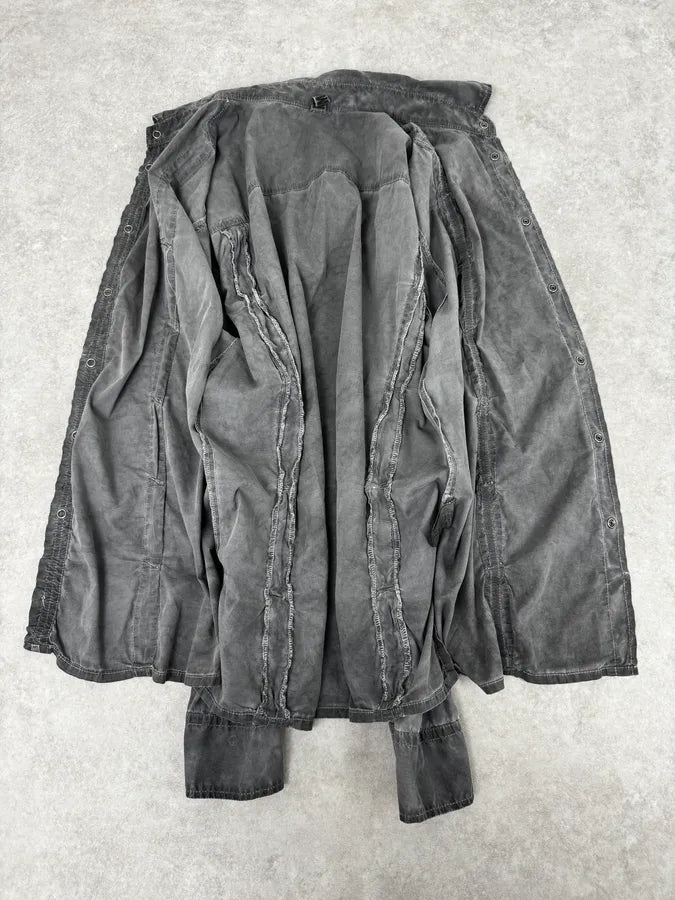 AW2010 Dirk Bikkembergs Grey Washed Pleats Shirt ywoJrRL 6