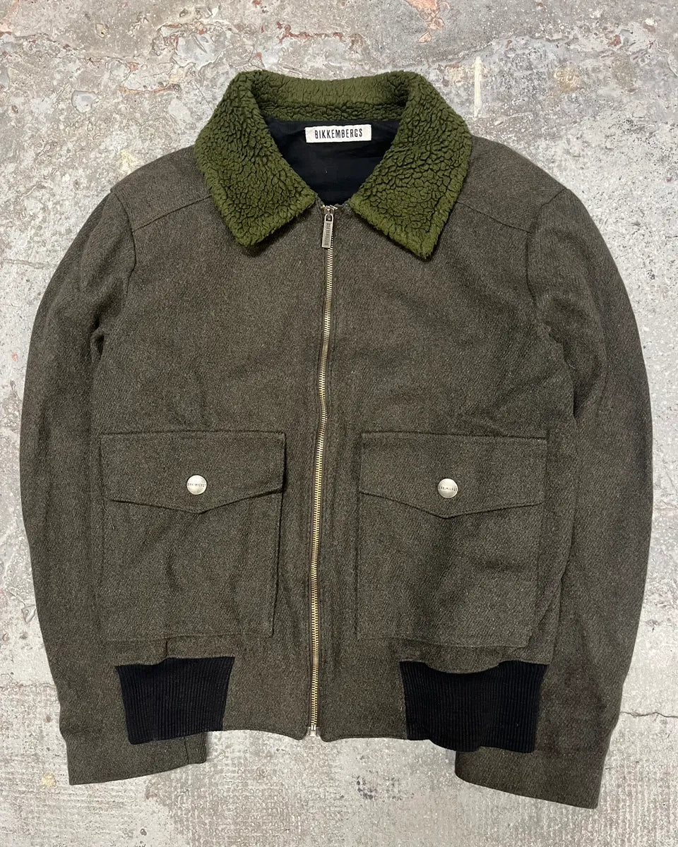 2000s Dirk Bikkembergs Olive Military Jacket (S/M) uqtLpHs 0