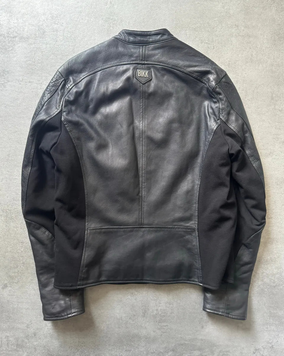 2000s Dirk Bikkembergs Strong Front Panel Biker Leather Jacket PnOKCvL 7