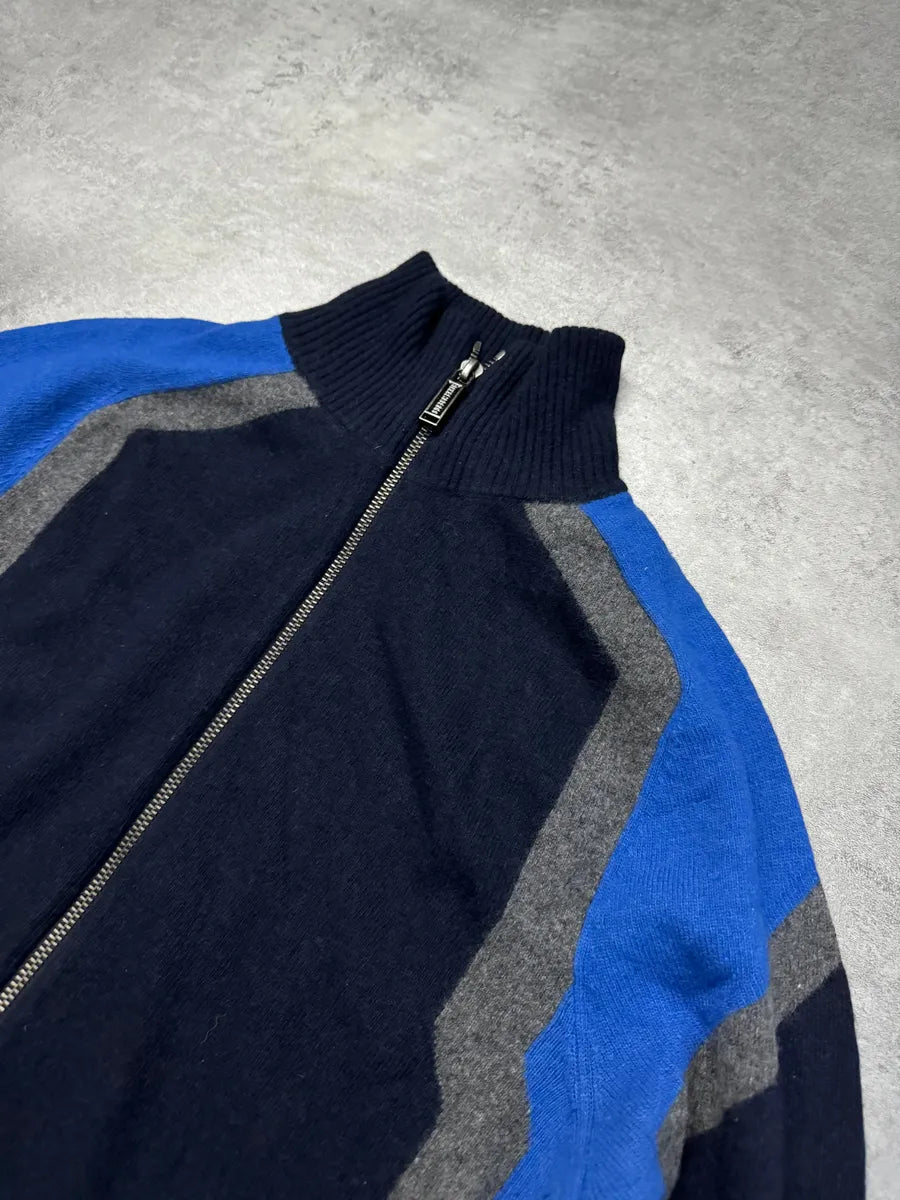2000s Dirk Bikkembergs Structural Klein Wool Zip-up Sweater (S) 6