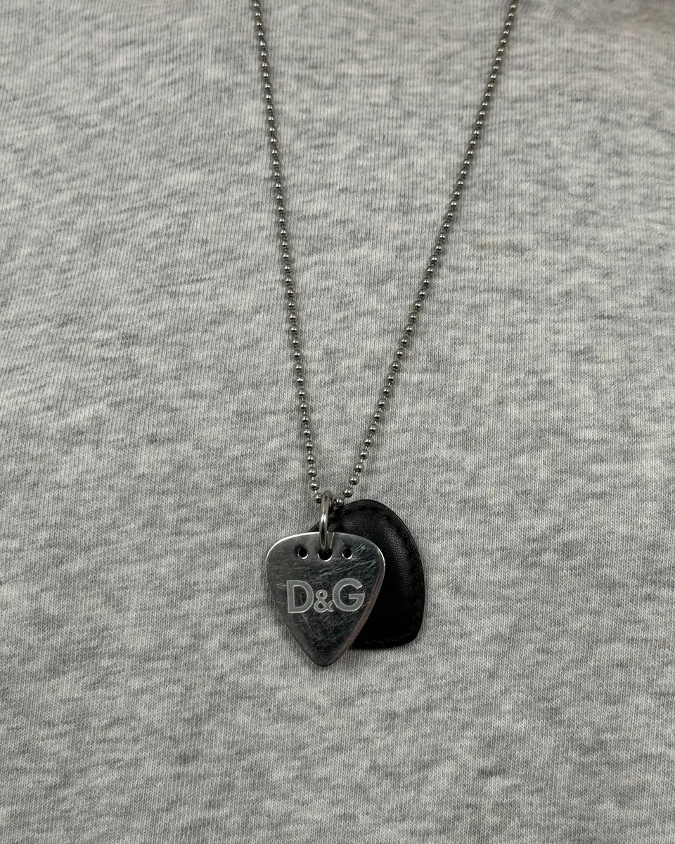 2000s Dolce & Gababna Guitar Mediator Necklace MvCiVaD 1