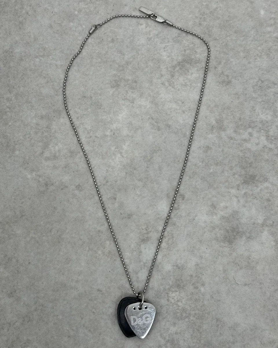 2000s Dolce & Gababna Guitar Mediator Necklace MvCiVaD 2