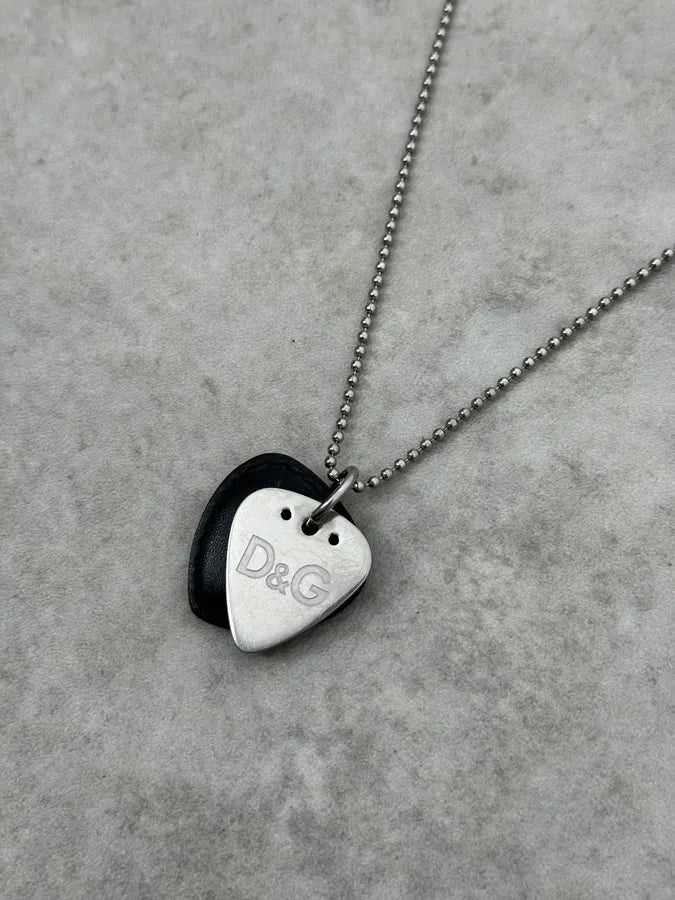 2000s Dolce & Gababna Guitar Mediator Necklace MvCiVaD 3