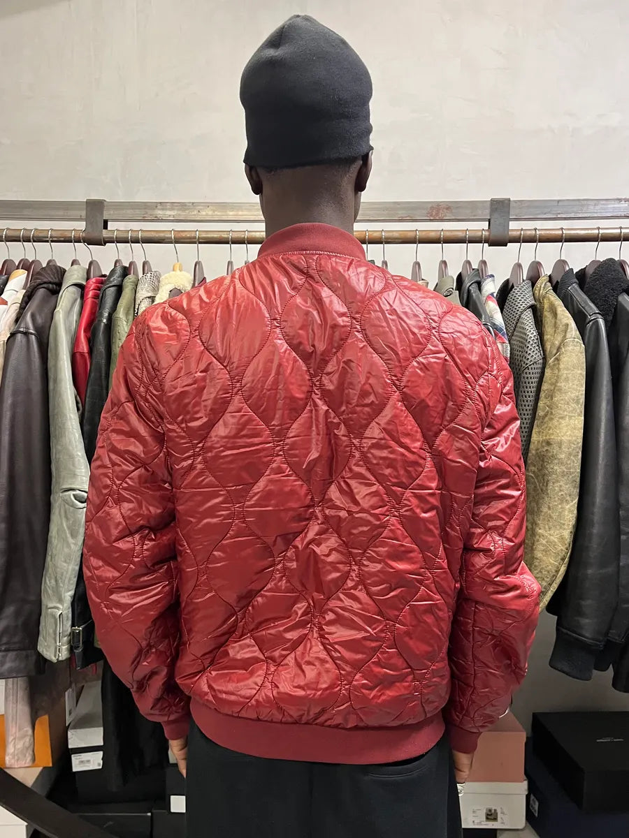 2000s Dolce & Gabana Quilted Red Bomber Jacket GEJDXit 2