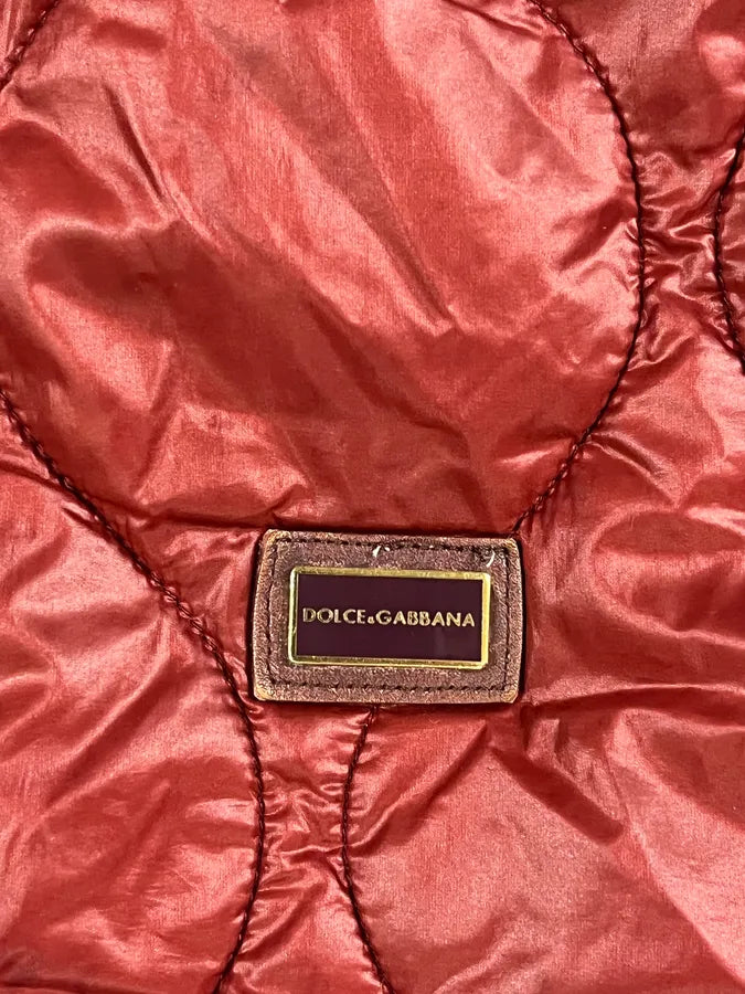 2000s Dolce & Gabana Quilted Red Bomber Jacket GEJDXit 6