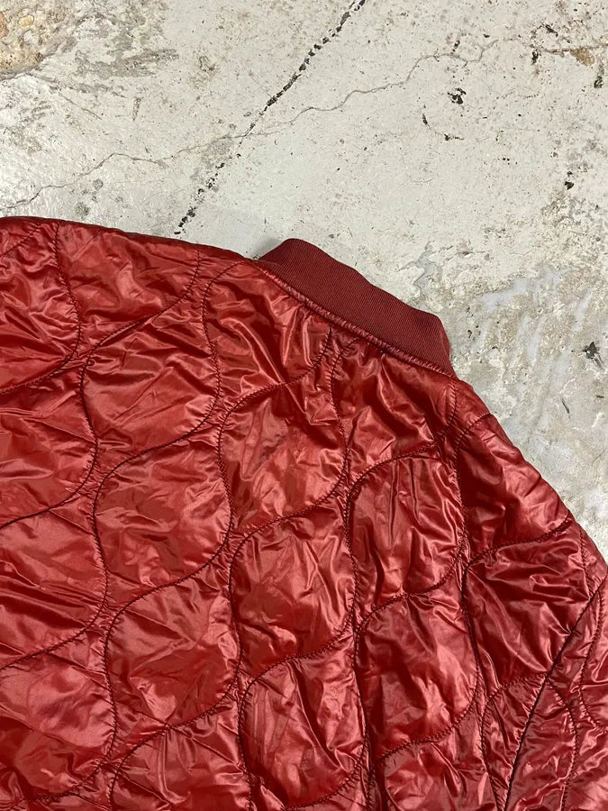 2000s Dolce & Gabana Quilted Red Bomber Jacket GEJDXit 8