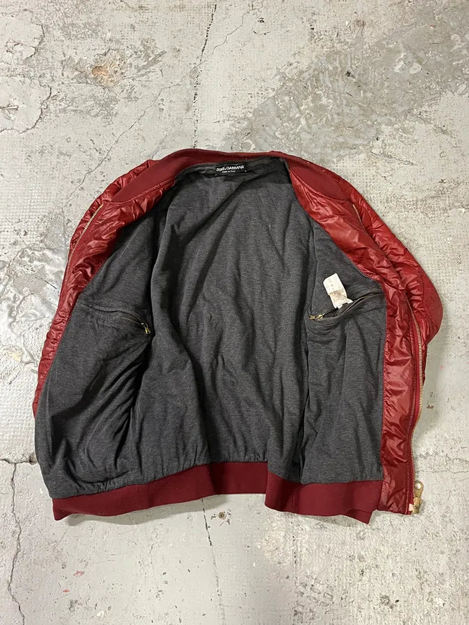 2000s Dolce & Gabana Quilted Red Bomber Jacket GEJDXit 9