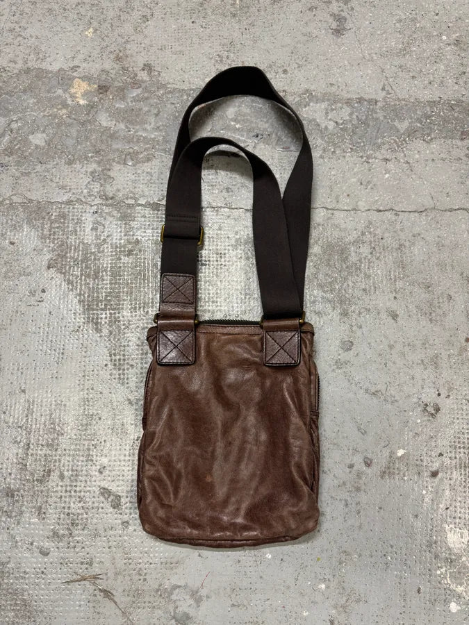 2000s Dolce & Gabanna Brown Leather Shoulder Bag kbnvpBE 4