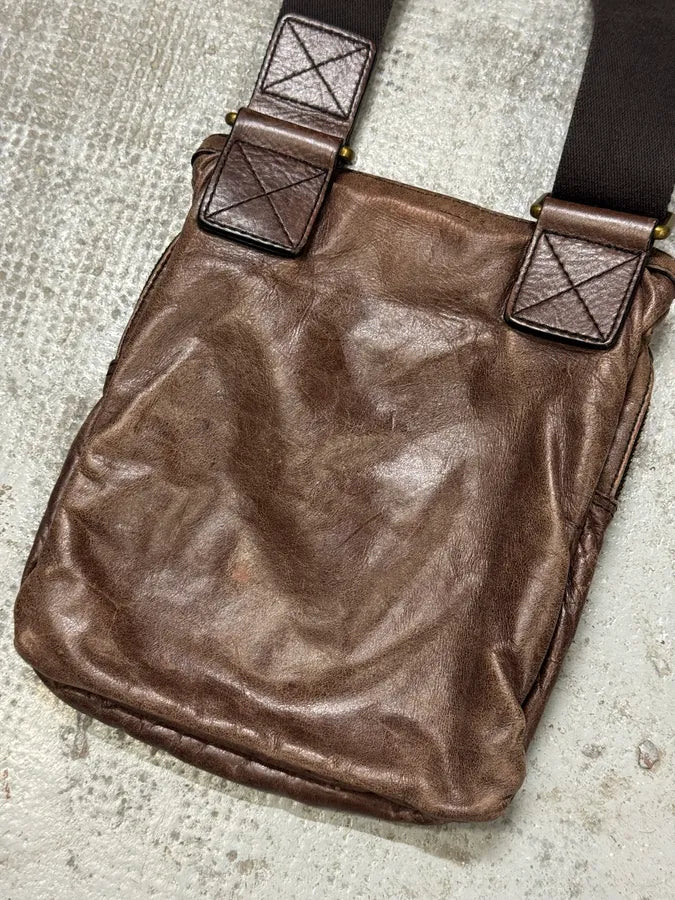 2000s Dolce & Gabanna Brown Leather Shoulder Bag kbnvpBE 6