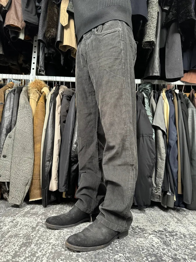 2000s Dolce & Gabanna Black Striped Relaxed Pants Strnrnu 2