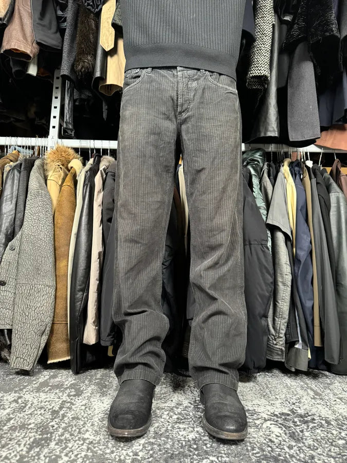 2000s Dolce & Gabanna Black Striped Relaxed Pants Strnrnu 1