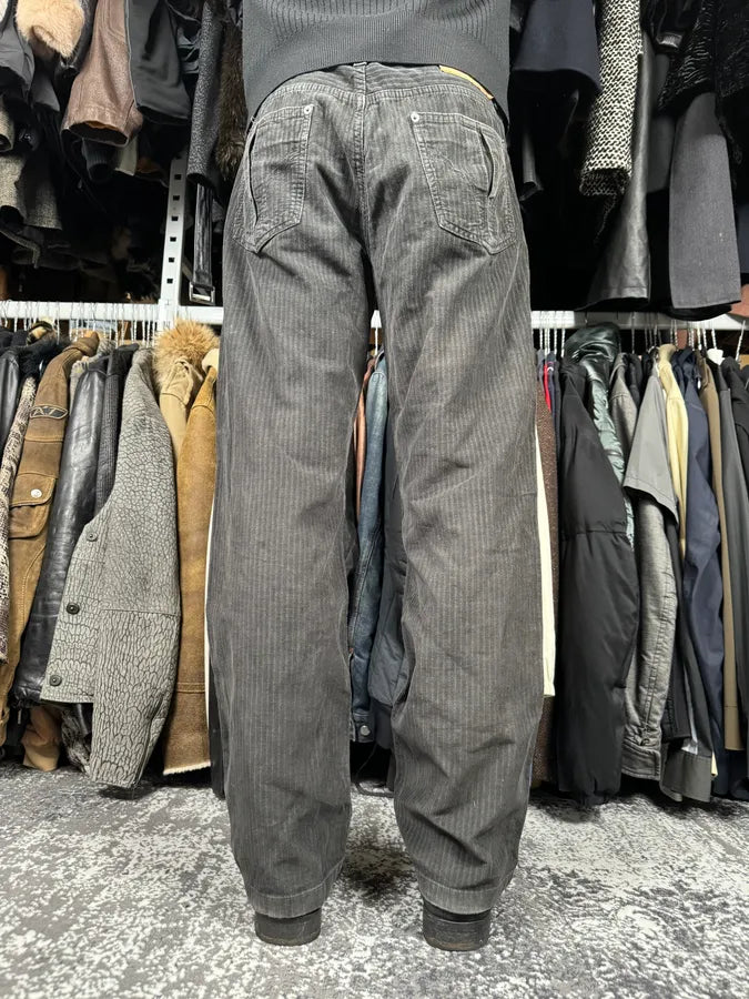 2000s Dolce & Gabanna Black Striped Relaxed Pants Strnrnu 3