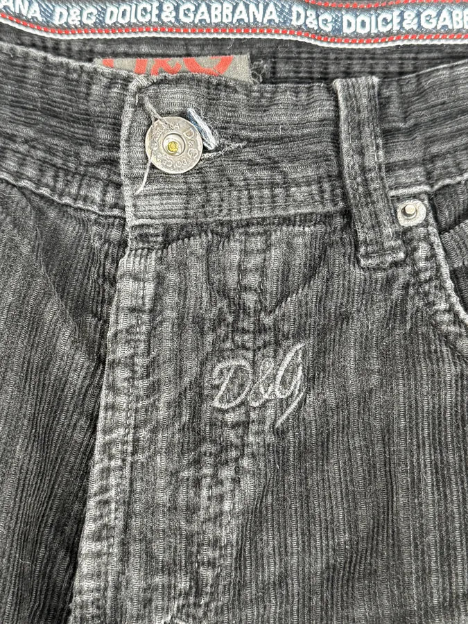 2000s Dolce & Gabanna Black Striped Relaxed Pants Strnrnu 7