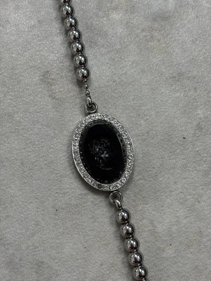 2000s Dolce & Gabanna Cameo Beaded Anchor Chain Bracelet nUiCFEn 6