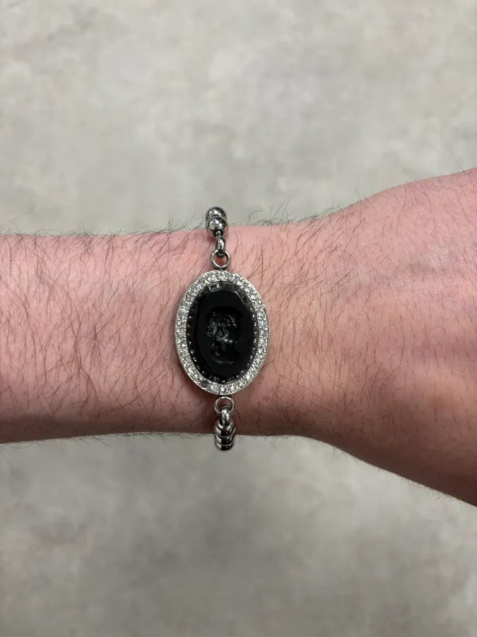 2000s Dolce & Gabanna Cameo Beaded Anchor Chain Bracelet nUiCFEn 2