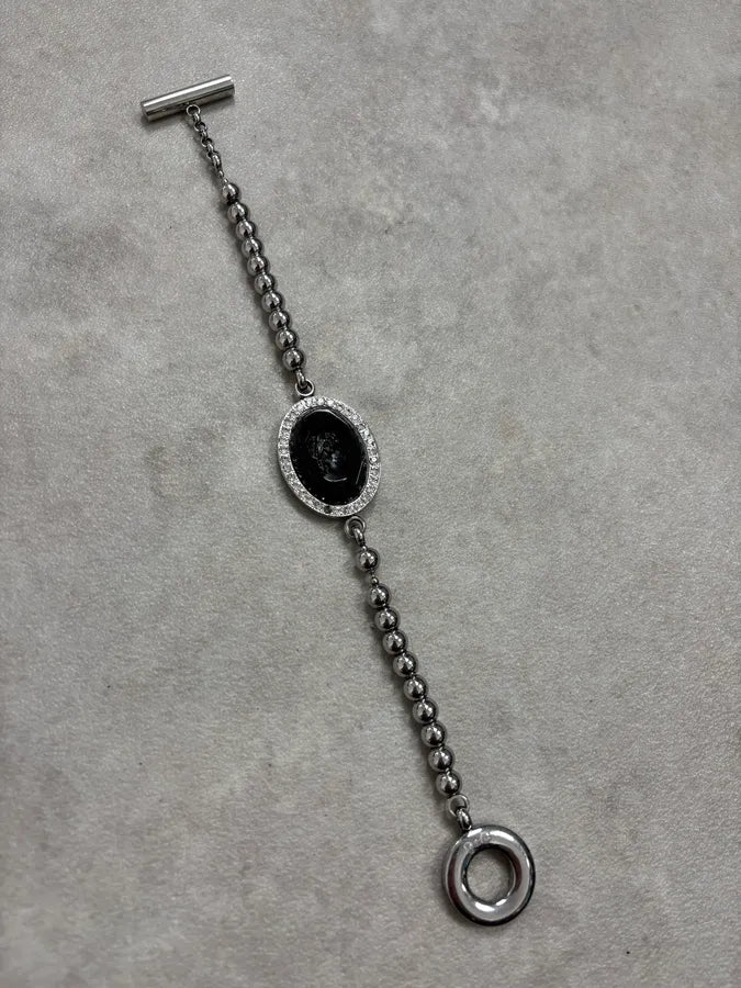 2000s Dolce & Gabanna Cameo Beaded Anchor Chain Bracelet nUiCFEn 4