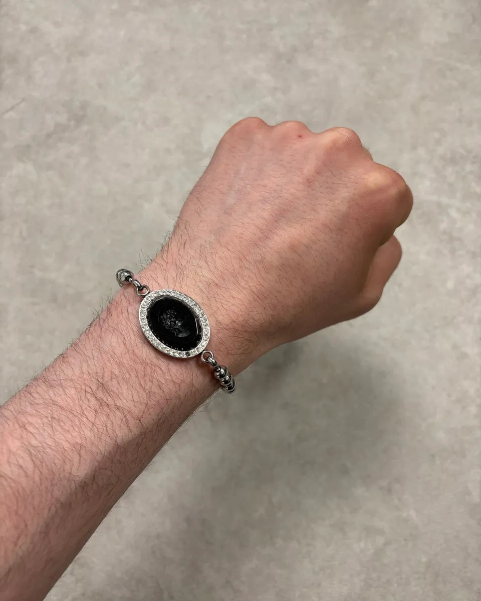 2000s Dolce & Gabanna Cameo Beaded Anchor Chain Bracelet nUiCFEn 0