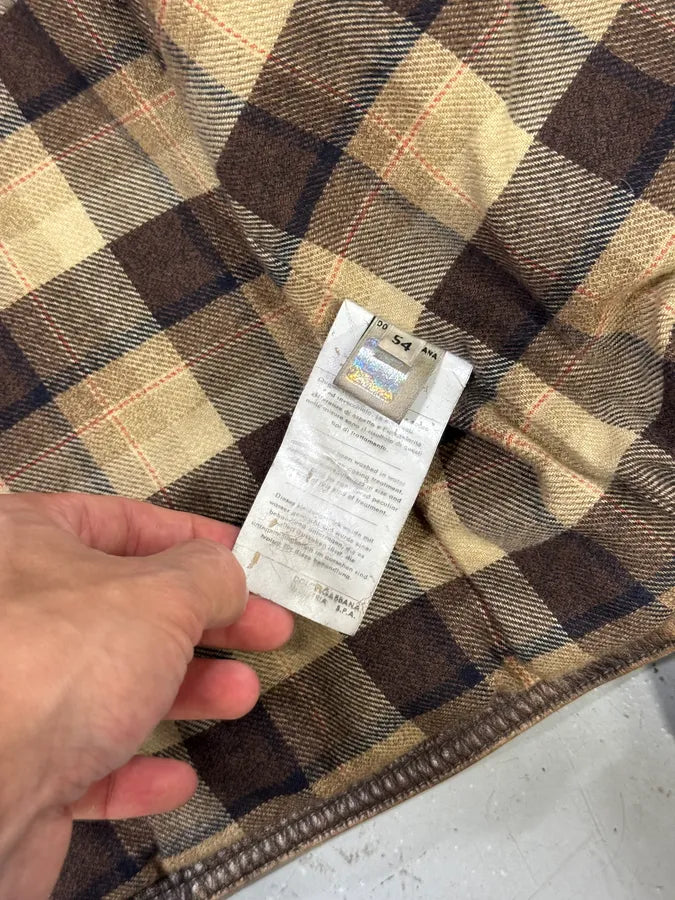 2000s Dolce & Gabba Cargo Hunter Fur Collar Brown Leather Jacket FgcvBXl 8