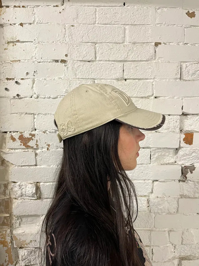 2000s Dolce & Gabbaan Beige Logo Destroyed Cap lYhHMxl 2