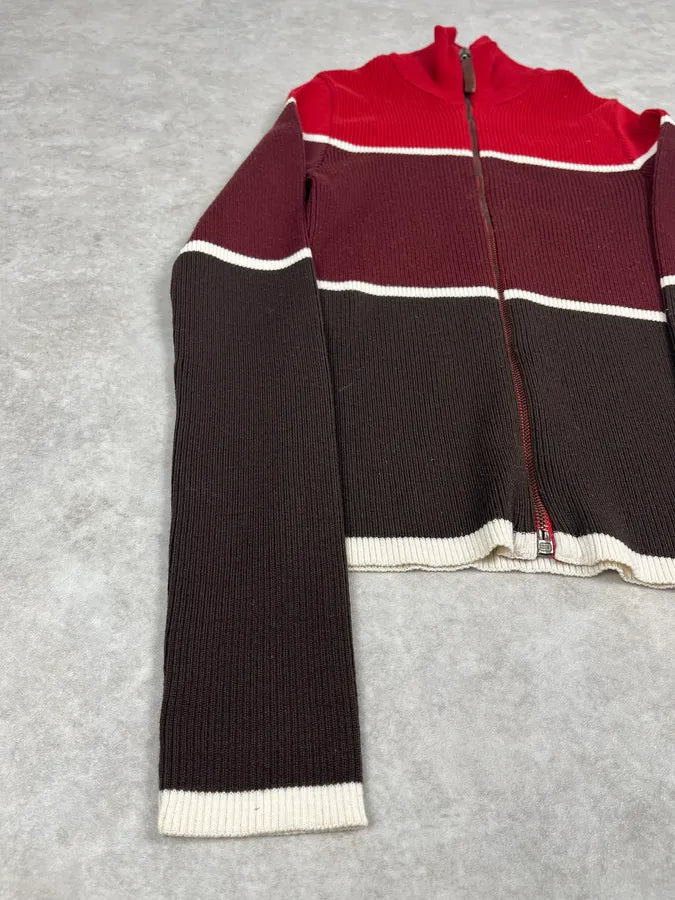 2000s Dolce & Gabbana 3 Red Zip-Up Sweater KIcRMvD 4