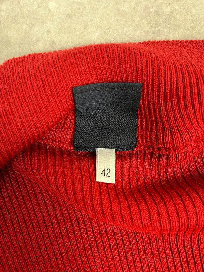 2000s Dolce & Gabbana 3 Red Zip-Up Sweater KIcRMvD 8