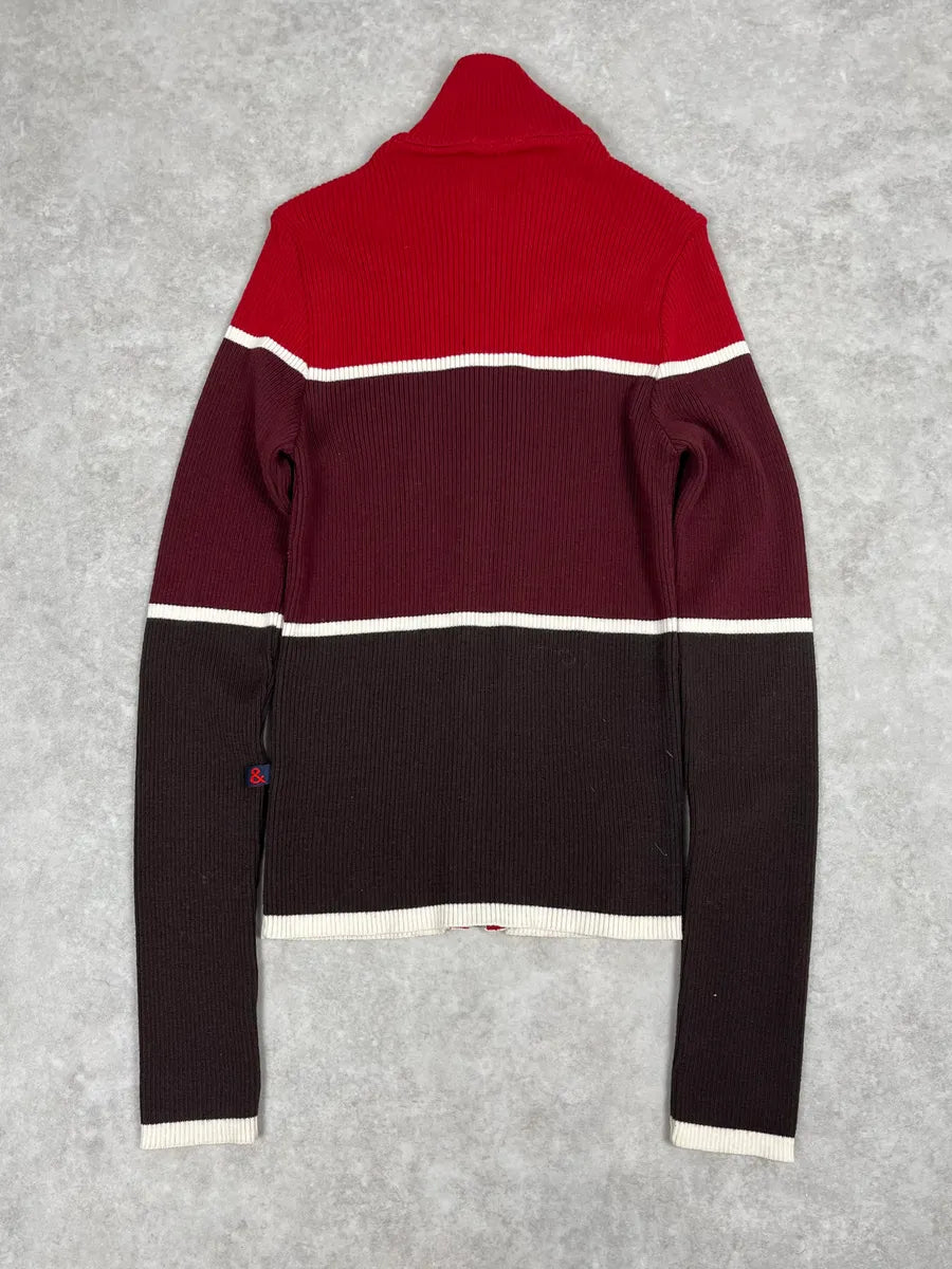 2000s Dolce & Gabbana 3 Red Zip-Up Sweater KIcRMvD 5