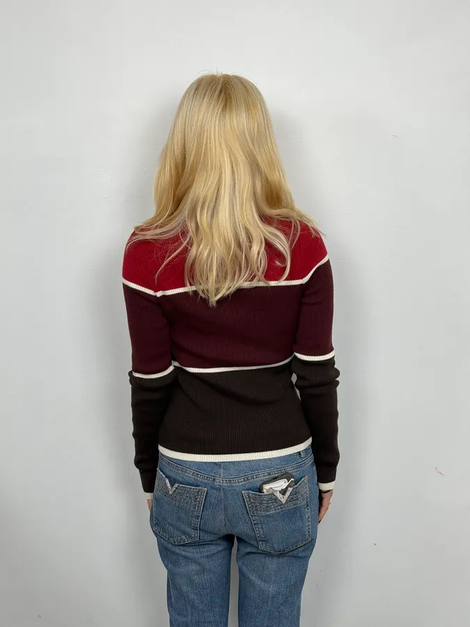 2000s Dolce & Gabbana 3 Red Zip-Up Sweater KIcRMvD 2