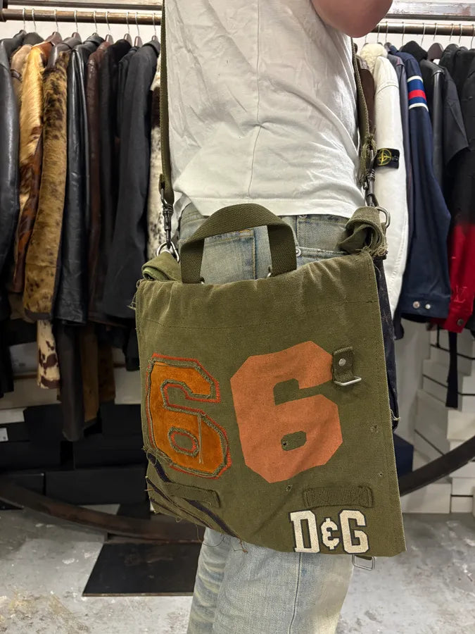 2000s Dolce & Gabbana 66 Olive Shoulder Bag OMMvjGY 1